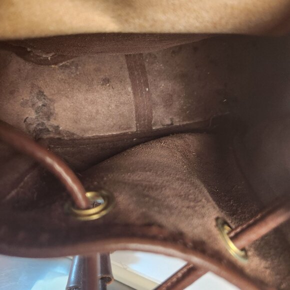 Dooney & Bourke Vintage Brown Leather Drawstring Shoulder Crossbody Bag EUC - Picture 14 of 15